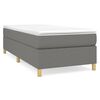 vidaXL Boxspring sengeramme M&oslash;rkegr&aring; 90x200 cm Stof