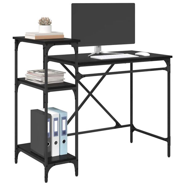 vidaXL Bord Sort eg 105 x 50 x 90 cm Konstrueret tr&aelig;