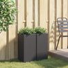 vidaXL plantekasser 2 stk. 30x30x60 cm polyrattan sort