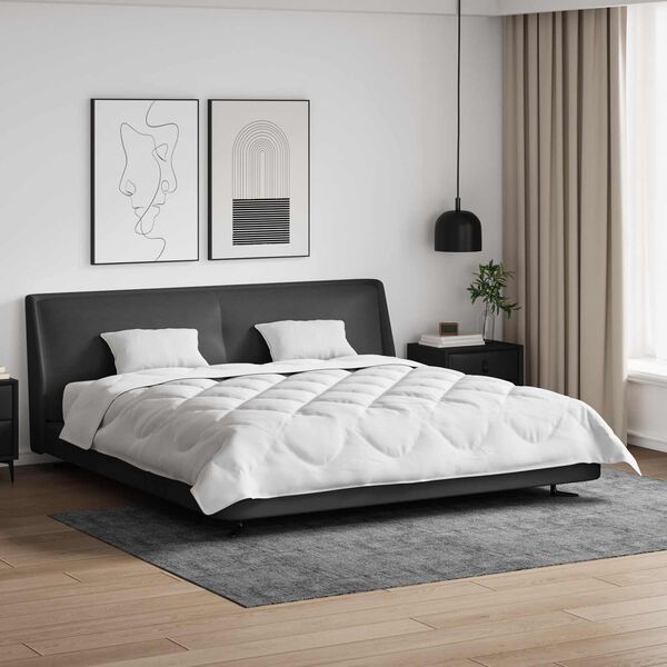 vidaXL Dyne med pude 3 pcs Hvid Mikrofiber