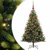 vidaXL Kunstig h&aelig;ngslet juletr&aelig; med 150 LED-lys Gr&oslash;n 150 cm PVC og PE
