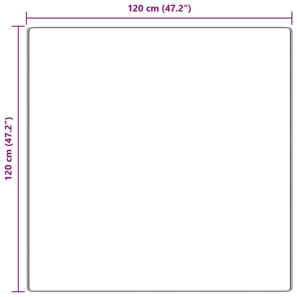 vidaXL Shaggy Tæppe Høj Pile Creme 120x120 cm PP