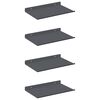 vidaXL Sv&aelig;vende hylde V&aelig;gmonteret 4 pcs Antracit 30 x 18 x 2,5 cm St&aring;l