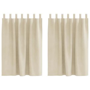 vidaXL M&oslash;rkl&aelig;gningsgardiner 2 stk. Cremefarvet 140 x 140 cm Fl&oslash;jl