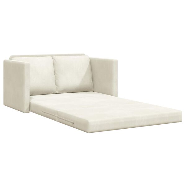 vidaXL Sovesofa 122cm Creme Fl&oslash;jl