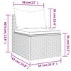 vidaXL sofas&aelig;t til haven 4 dele med hynder polyrattan sort