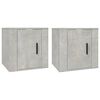 vidaXL v&aelig;gh&aelig;ngte tv-skabe 2 stk. 40x34,5x40 cm betongr&aring;