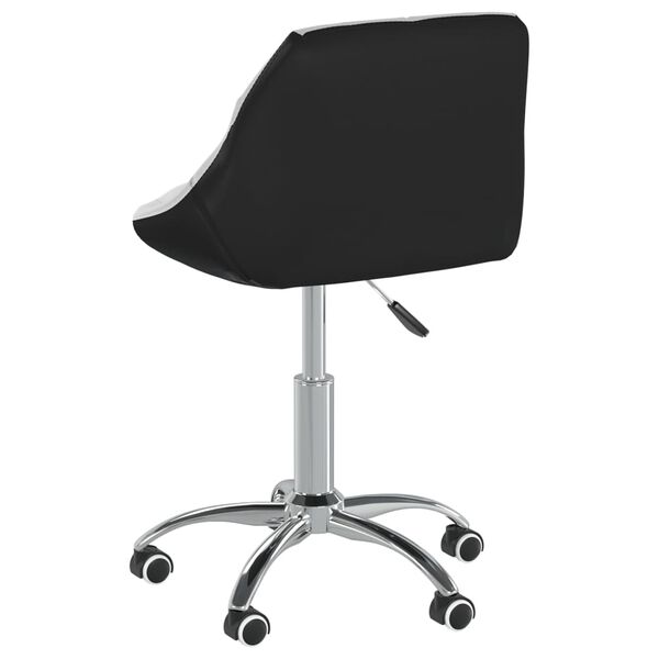 vidaXL drejelig spisebordsstol kunstl&aelig;der hvid og sort