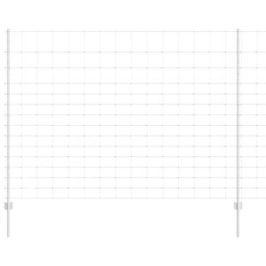 vidaXL Hegn med post S&oslash;lv 1,6 x 25 m St&aring;l