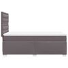 vidaXL kontinentalseng med madras 90x200 cm kunstlæder grå
