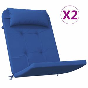 vidaXL Stolehynder Ensfarvet 2 pcs Bl&aring; 58 x 77 x 4,5 cm Oxford stof