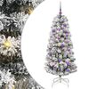 vidaXL Kunstigt Hinged Juletr&aelig; 150 LED'er Gr&oslash;n og Hvid 150 cm
