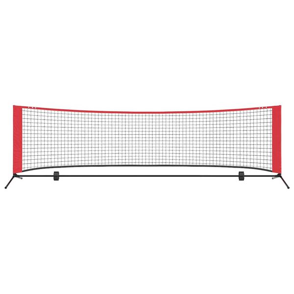 vidaXL Tennis Net Sort og r&oslash;d 301 x 90,5 x 87 cm Polyester