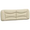 vidaXL sengeramme uden madras Hvar 160x200 cm stof cremefarvet