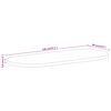 vidaXL bordplade 140x60x3,8 cm oval massivt mangotr&aelig;
