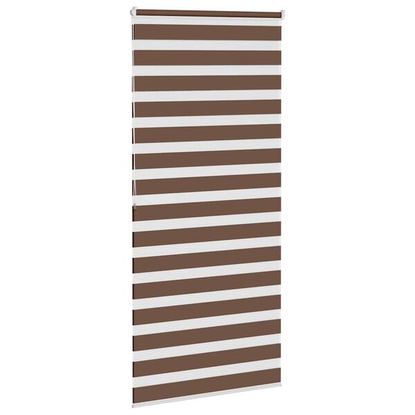 vidaXL zebragardin brun 105x200 cm stofbredde 100,9 cm polyester