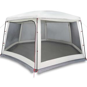 vidaXL pooltelt med aftagelig flue og netv&aelig;gge 670x590 cm gr&aring;