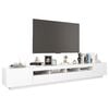 vidaXL tv-skab med LED-lys 260x35x40 cm hvid
