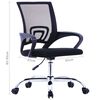 vidaXL kontorstol med rygl&aelig;n i netstof stof sort