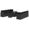 vidaXL Havesofa S&aelig;t 12 stk. 10-Antal s&aelig;der Sort polyrattan