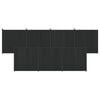 vidaXL Hegnspanel 7 pcs WPC og Aluminium Sort