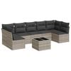vidaXL sofas&aelig;t til haven 8 dele med hynder polyrattan lysegr&aring;