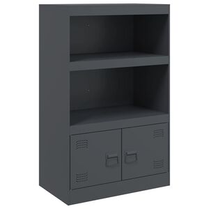 vidaXL skab 67x39x107 cm st&aring;l antracitgr&aring;