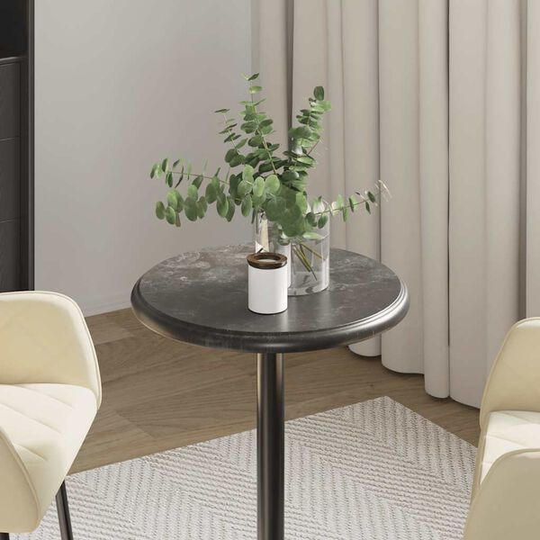 vidaXL bordplade &Oslash;40x2,5 cm marmor sort