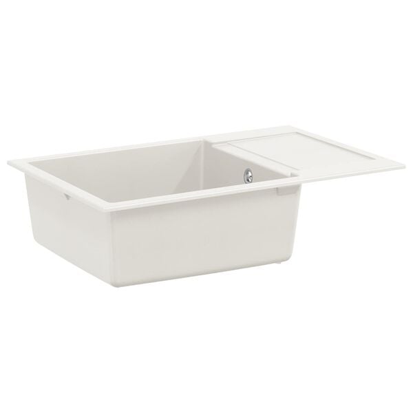 vidaXL Vask Hvid 780 x 500 mm 80% Kvarts og 20% Resin