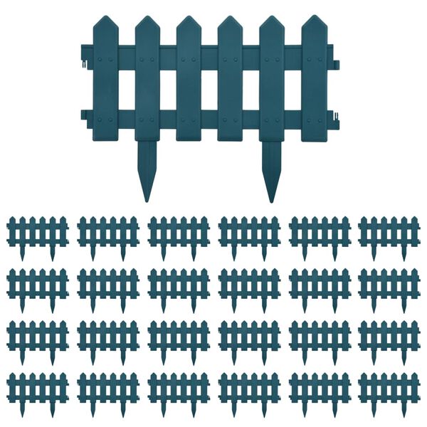 vidaXL bedhegn 17 stk. 10 m PP gr&oslash;n