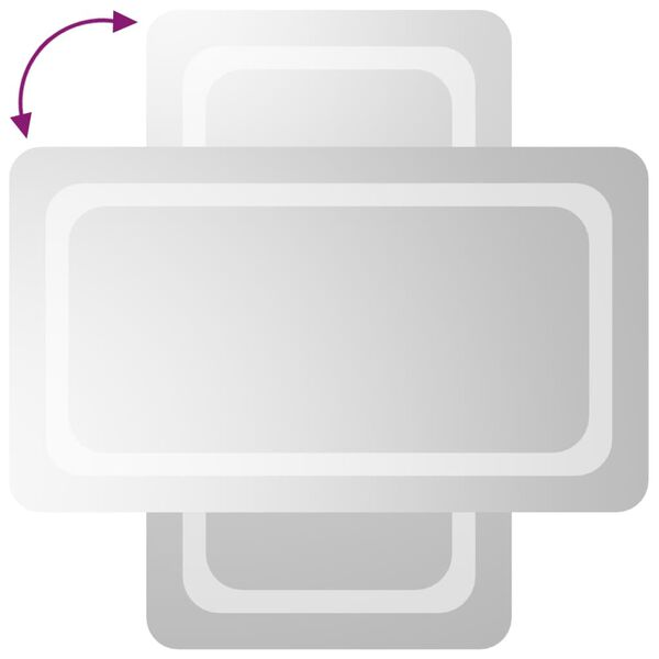 vidaXL badev&aelig;relsesspejl med LED-lys 40x70 cm