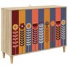 vidaXL Sideboard ESSEN Sonoma-eg 102 x 33 x 75 cm Konstrueret tr&aelig;