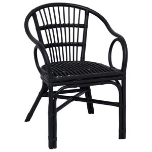 vidaXL Staplestol Sort 58 x 60 x 81 cm Rattan