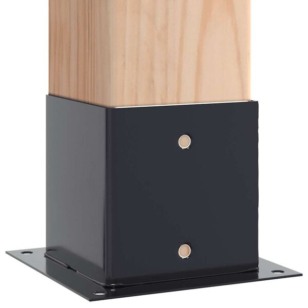 vidaXL stolpef&oslash;dder firkantet 4 stk. 141x141 mm pulverlakeret st&aring;l