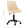 vidaXL drejelige spisebordsstole 2 stk. fl&oslash;jl cremefarvet