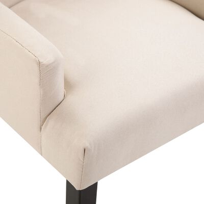 vidaXL spisebordsstole med armlæn 4 stk. stof beige