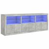 vidaXL sk&aelig;nk med LED-lys 181,5x37x67 cm betongr&aring;