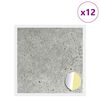 vidaXL Kl&aelig;bende Skrue Cover 12 pcs Beton Gr&aring; &Oslash; 20 x 0,5 mm