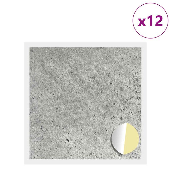 vidaXL Kl&aelig;bende Skrue Cover 12 pcs Beton Gr&aring; &Oslash; 20 x 0,5 mm