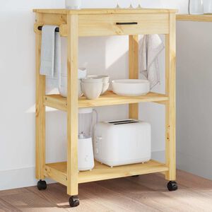vidaXL k&oslash;kkenvogn MONZA 60x40x88,5 cm massivt fyrretr&aelig;