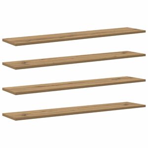 vidaXL Boghylde Br&aelig;t 3 niveauer 4 stk. 100 x 20 x 1,5 cm Brun