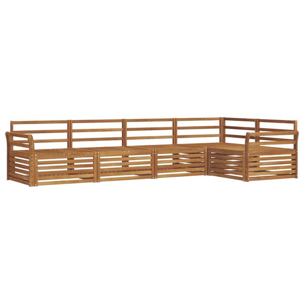 vidaXL Udend&oslash;rs sofagruppe 5 pcs Naturfarvet Massivt Akacietr&aelig;