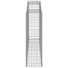 vidaXL buede gabionkurve 9 stk. 300x50x160/180 cm galvaniseret jern