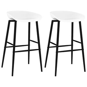 vidaXL barstole 2 stk. hvid
