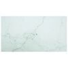 vidaXL bordplade 120x65 cm 8 mm h&aelig;rdet glas med marmordesign hvid