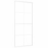 vidaXL skyded&oslash;r 90x205 cm h&aelig;rdet matteret glas og aluminium hvid