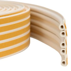 vidaXL Selvklebende vindues t&aelig;tningsb&aring;nd Hvid 9 x 6 mm 12 m EPDM-skum