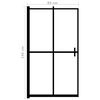 vidaXL foldbar brusekabine 80x140 cm sikkerhedsglas sort