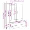 vidaXL Highboard Artisan Egetr&aelig; 69,5 x 31 x 115 cm Konstrueret tr&aelig;