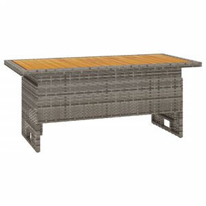 vidaXL havebord 100x50x43/63 cm massivt akacietr&aelig; og polyrattan gr&aring;